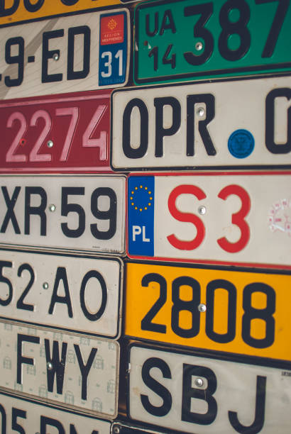 istock Collection of European license plates from various countries. 813165918