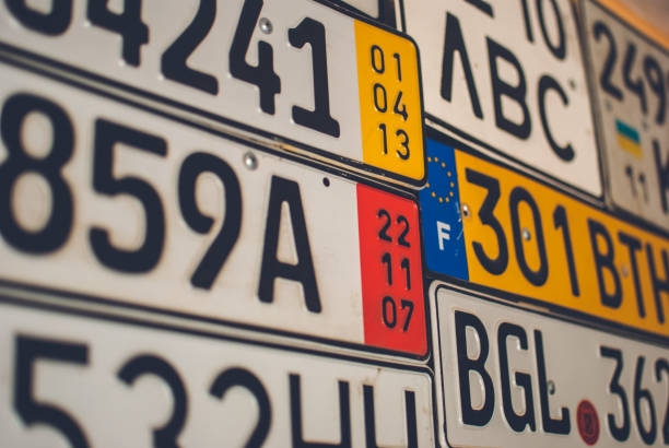 istock Collection of European license plates from various countries. 813165990