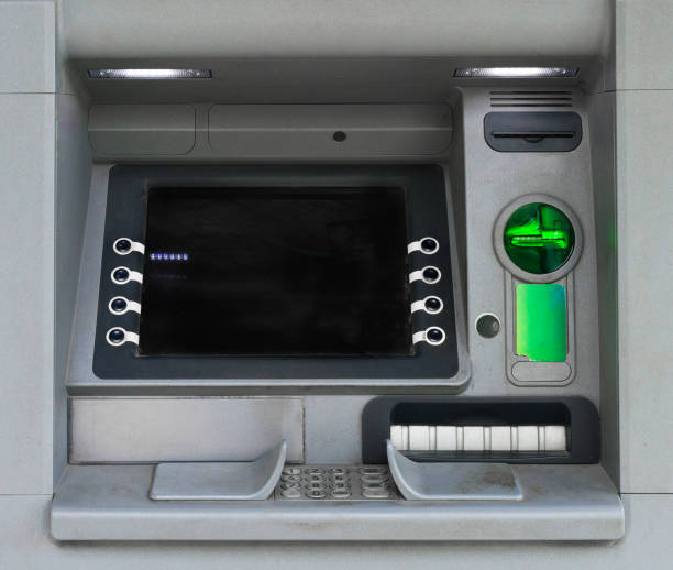 istock Built-in ATM machine on the street. 813166264