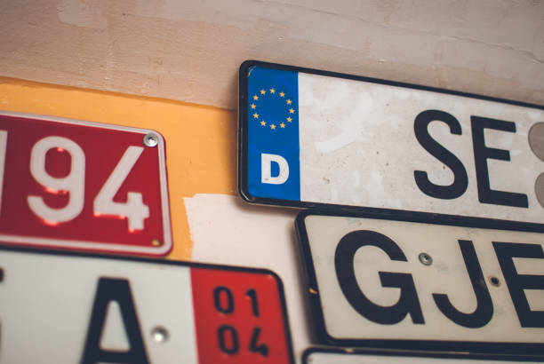 istock Collection of European license plates from various countries. 813166640