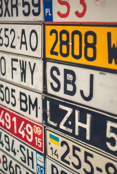 istock Collection of European license plates from various countries. 813166712