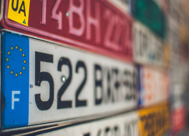 istock Collection of European license plates from various countries. 813166912