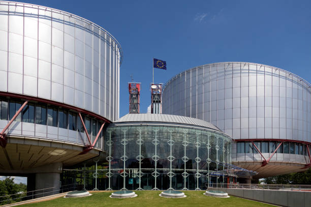 European Court of Human Rights Building in Strasbourg, France The European Court of Human Rights Building in Strasbourg, in the Alsace region of France - an international court established by the European Convention on Human Rights. european court of human rights stock pictures, royalty-free photos & images