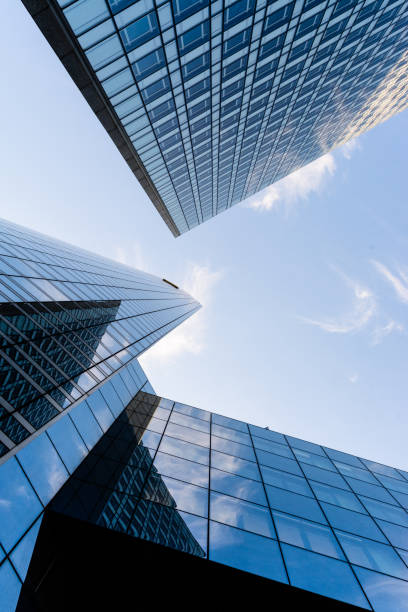 istock Skyscrapers and glass buildings with blue sky. 813177706