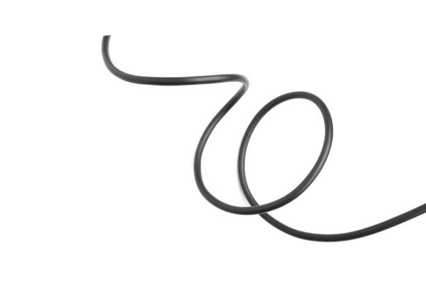 istock black wire isolated on a white background abstraction. 813180394