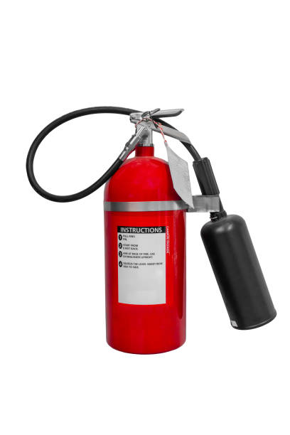istock Carbon Dioxide (CO2) Fire ExtinguisherFire extinguisher isolated on white background 813186746