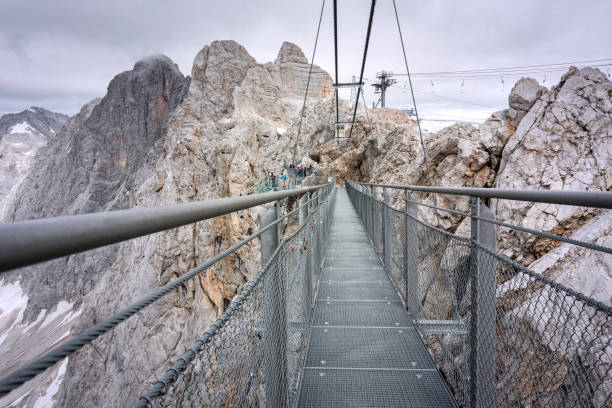 istock Suspension bridge in the Dachstein mountains massif, Styria, Austria 813195234
