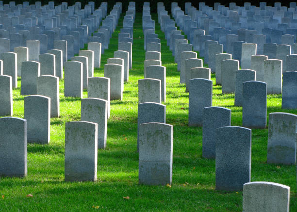 istock Multiple Grave Markers in lines, Hamilton, Ontario, Canada 813195264