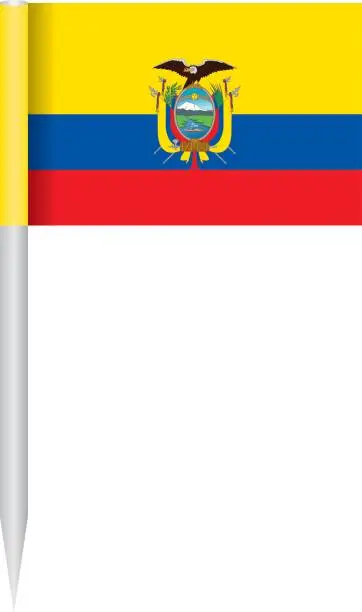 Vector illustration of Flag Ecuador