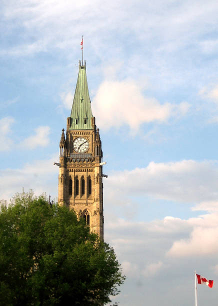 istock Ottawa Parliament Peace Tower and Flag 2008 813229462