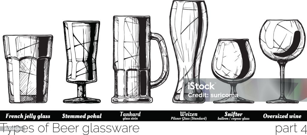  Ilustración de Ilustración De La Cristalería De La Cerveza y más Vectores Libres de Derechos de Bebida