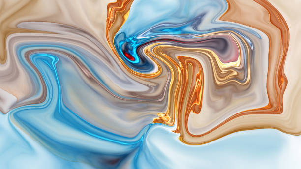 Colorful psychedelic liquefied background