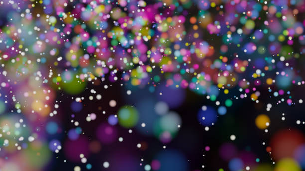 istock Beautiful colorful bokeh blurred background defocused lights 813236586