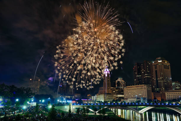 istock Downtown fireworks in Columbus, Ohio 813240460