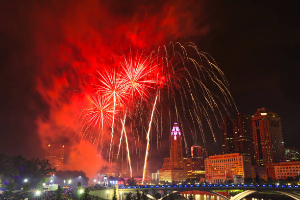 istock Downtown fireworks in Columbus, Ohio 813242092
