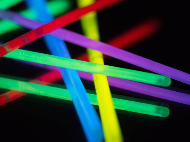 istock Colorful fluorescent light neon on black background 813242200
