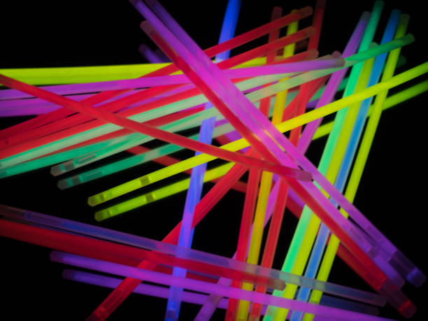istock Colorful fluorescent light neon on black background 813242720