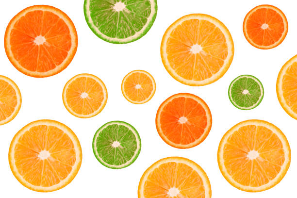 istock Pulp of orange on white background. Orange on a white background. 813247032