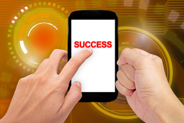 istock hand holding a phone with message 