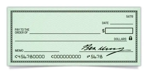 Vector illustration of Blank Check