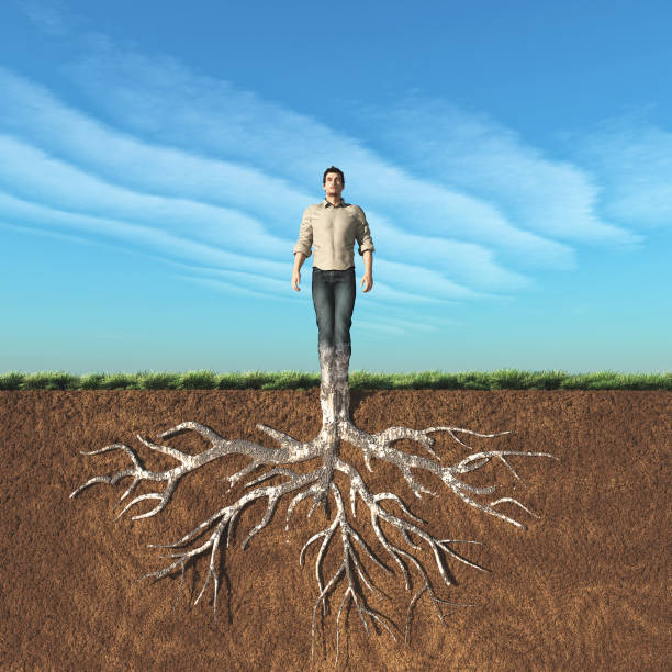 istock Image of a man that has taken root 813306986