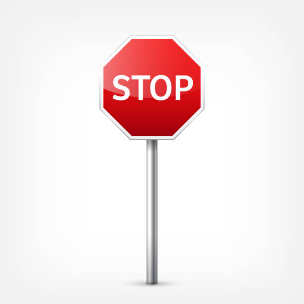 istock Road red signs collection isolated on white background. Road traffic control.Lane usage.Stop and yield. Regulatory signs. Curves and turns 813311712