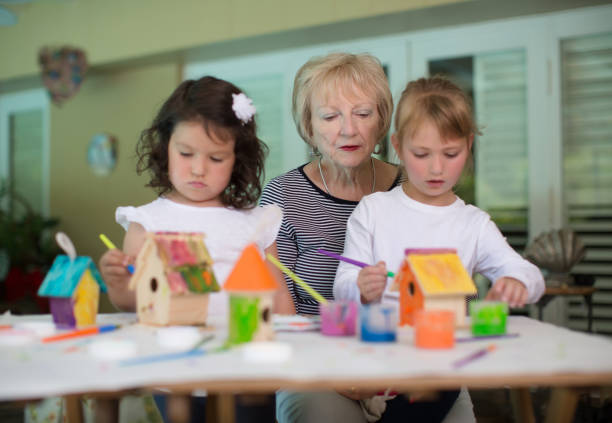 istock Art and craft with grandma 813312110