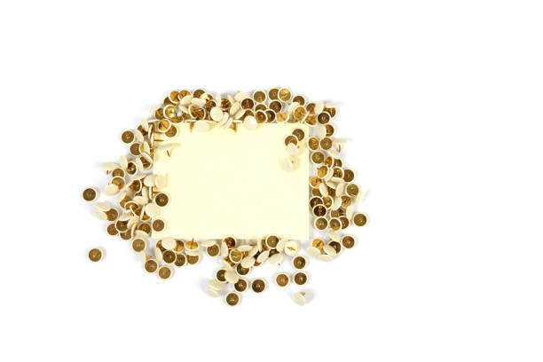 istock a bunch of thumbtacks around a paper 813312336