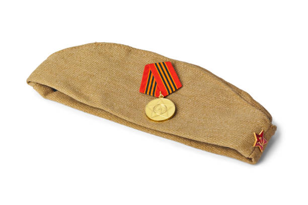 istock Soviet Army soldiers forage-cap and medal 813316880