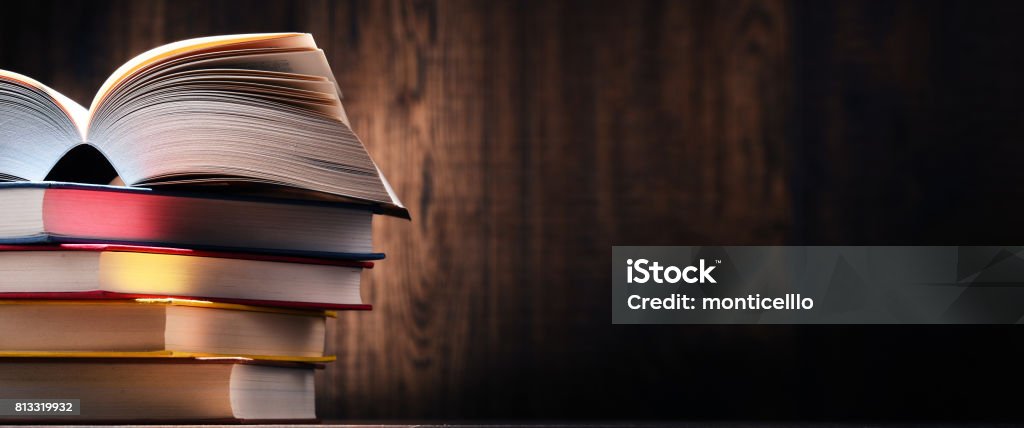 Composition with books on the table Composition with books on the table. Book Stock Photo