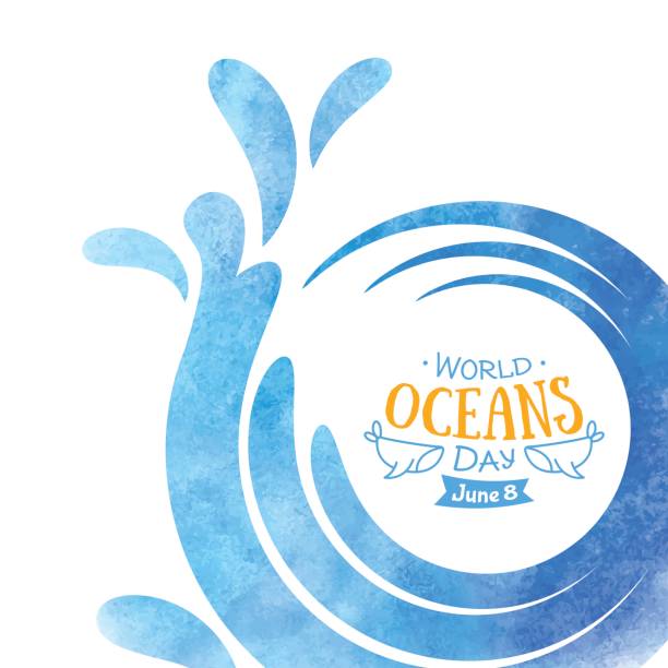 ilustraciones, imágenes clip art, dibujos animados e iconos de stock de día mundial de los océanos. la celebración dedicada a ayudar a proteger y conservar los océanos del mundo. - animal planet sea life