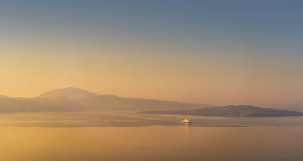 istock Ferry in the caldera Santorini - Oia 813329442