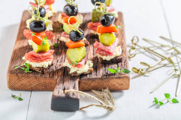 istock Homemade various appetizer with fresh ingredients for party 813362880