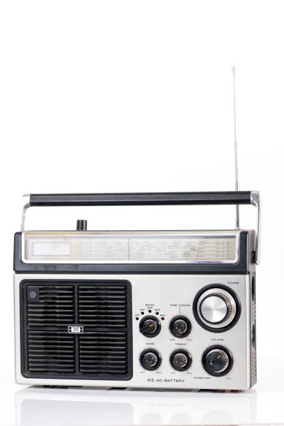istock Vintage radio isolated on white 813363182