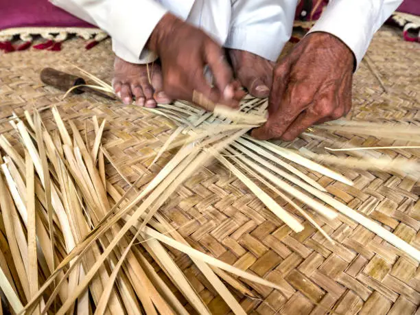 The weave crafts at work making baskets in Peshawar, Pakistan