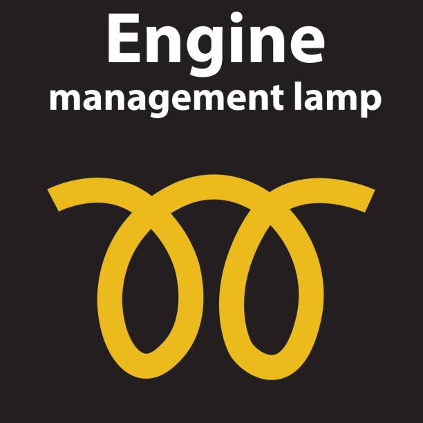 motor management lampe sign. stecker-symbol. vektor-illustration. armaturenbrett warnleuchten und symbol. - spark plug electrode transportation workshop stock-grafiken, -clipart, -cartoons und -symbole