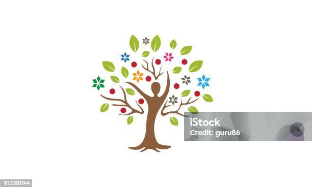 Tree Person Design Creative Tree Person Design Stock Illustration - Download Image Now ...