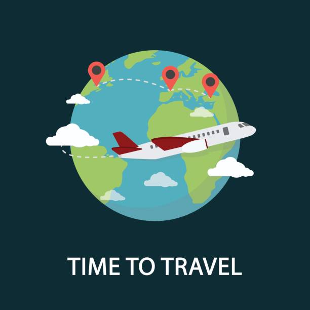 Travel Around The World Illustration. Travel and Tourism vector art illustration