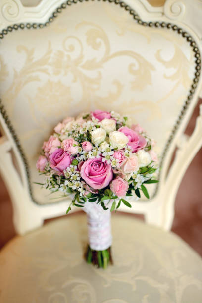 istock Beautiful wedding colorful bouquet for bride 813404368
