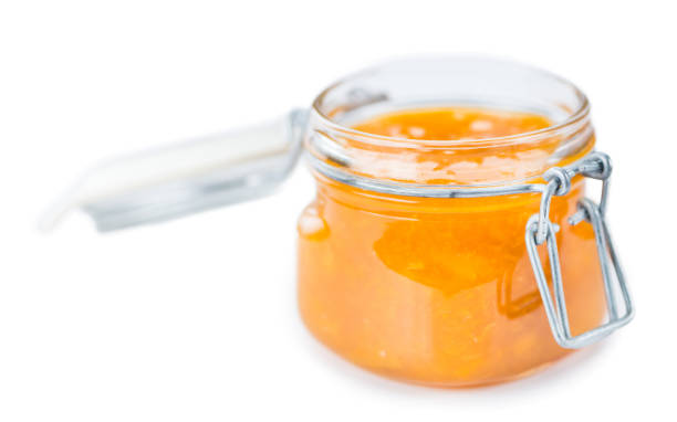 istock Portion of Apricot Jam isolated on white 813416590