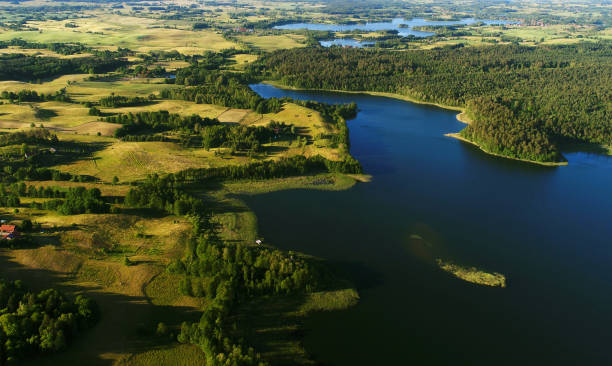 paisaje de aérea - masuren fotografías e imágenes de stock