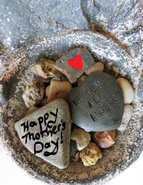 istock Mother's Day heart stones 813444512