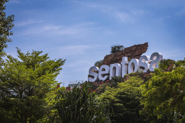 istock Sentosa Island sign 813455774