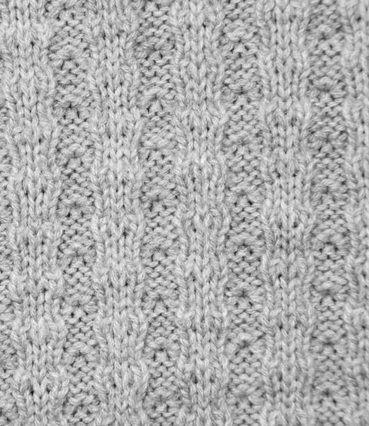 istock background of gray knitted fabrics. texture 813455866