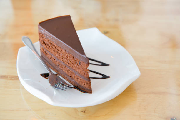 istock Delicious chocolate cake on plate 813464102