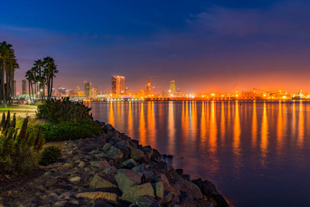 istock San Diego Bay at night with city lights reflected in water. (P) 813480888