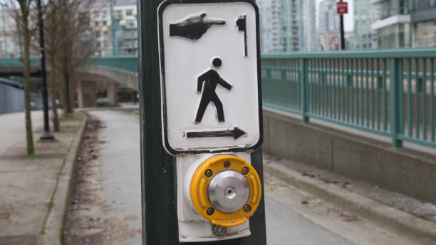istock Cross walk button no people 813488318