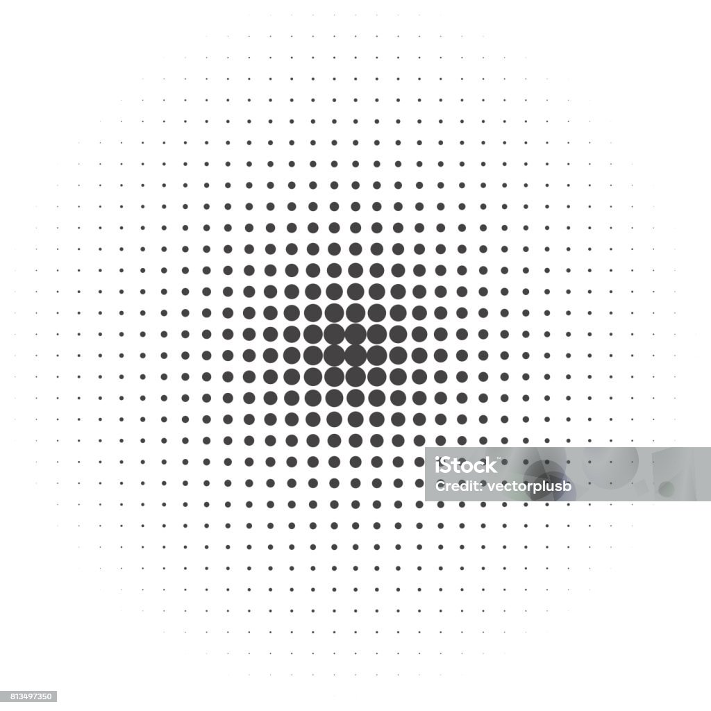 Halftone dotted vintage retro round gradients. Monochrome pop art vector illustration Halftone dotted vintage retro round gradients. Monochrome pop art vector illustration. Half Tone stock vector