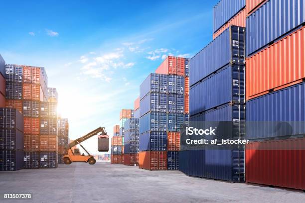 Containers In The Port Of Laem Chabang In Thailand Stock Photo - Download Image Now