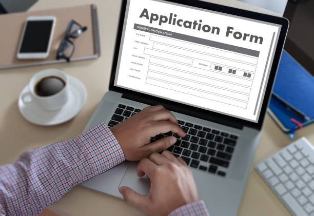 istock business man working on laptop computer use Online Web Job Application Form moniter 813507722